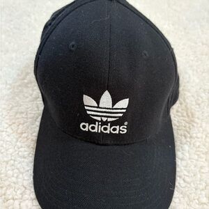Adidas Black Hat with White Emblem